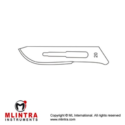 Scalpel Blade No. 20 Pack of 100 Stainless Steel,